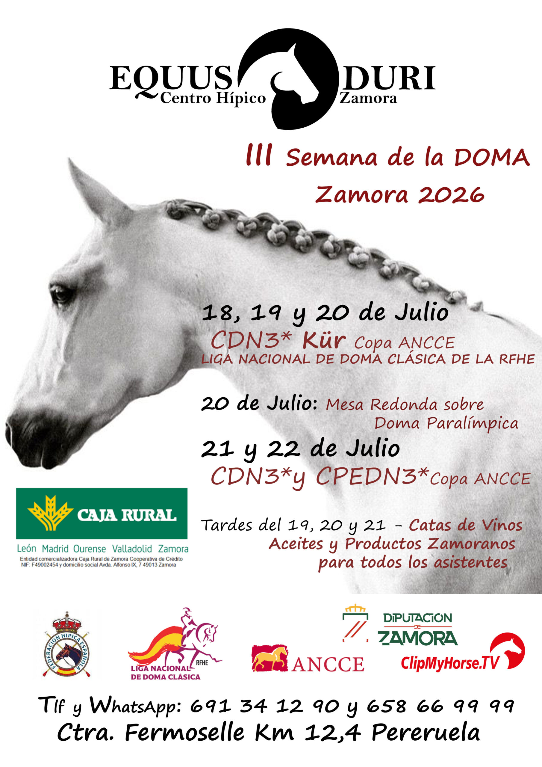Cartel de la Semana de la Doma CDN3 y CPEDN3 de Equus Duri 2026
